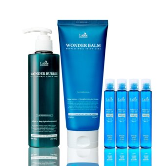Pack Daño Extremo Fibra Capilar Lador Wonder Bubble + Balm + amp perfect fill up