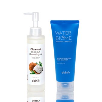 Pack doble limpieza facial limpiador acuoso Water Biome + oleoso Skin79