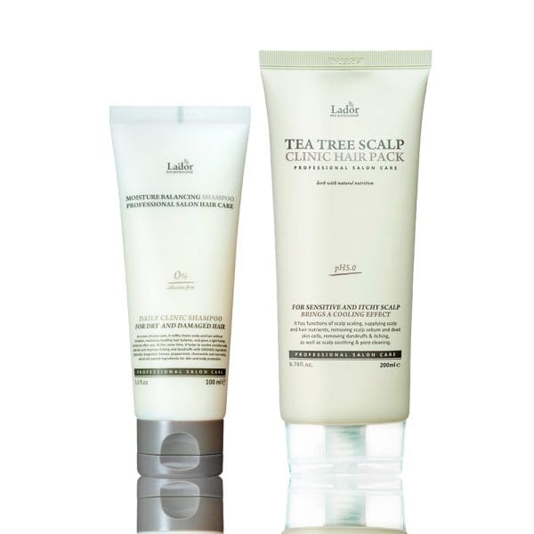 Pack Capilar Exfoliación e Hidratación Cuero Cabelludo: Shampoo Moisture Balancing 100 ml + Acondicionador Tea Tree Scalp Lador