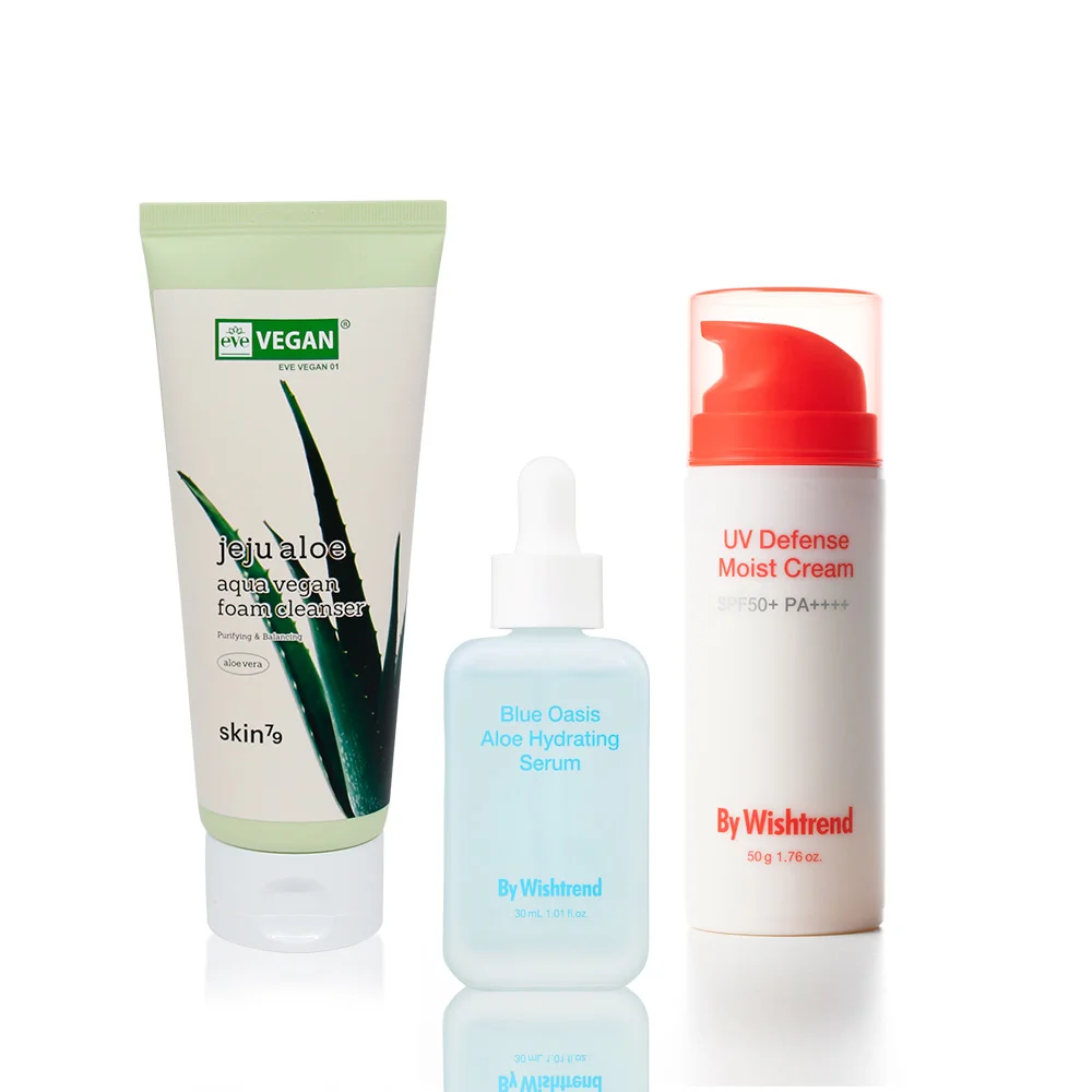 Rutina básica Limpieza, Hidratación y Protección Solar, Skin79 y By Wishtrend